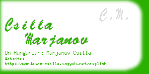 csilla marjanov business card